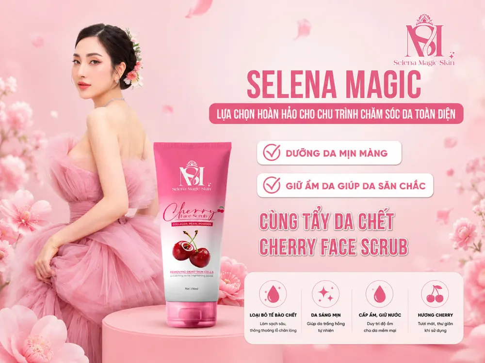 Cherry Face Scrub – da mềm mượt sáng rạng ngời